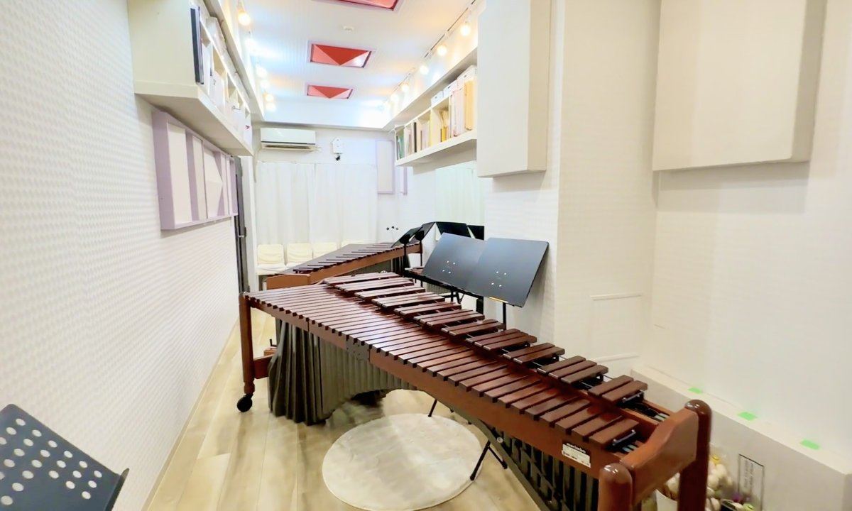 増床工事後のマリンバ防音スタジオ全景